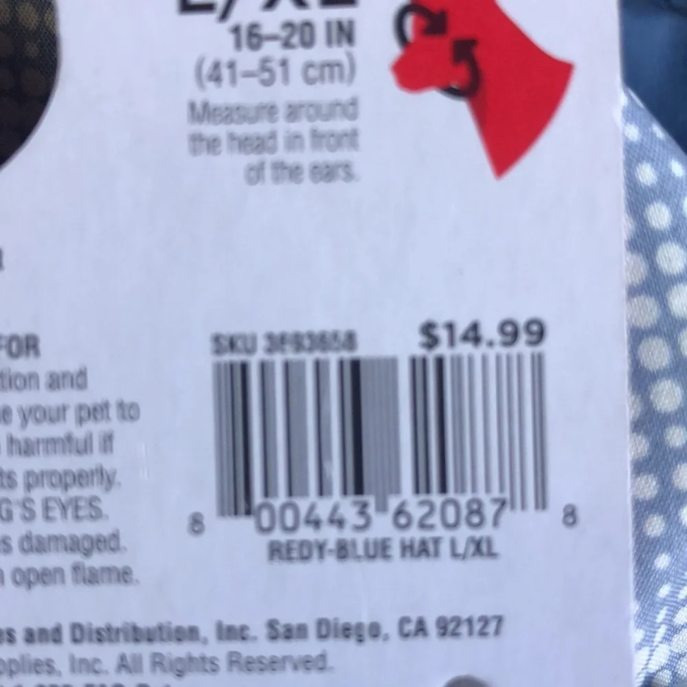 NWT Reddy Dog baseball hat L/XL